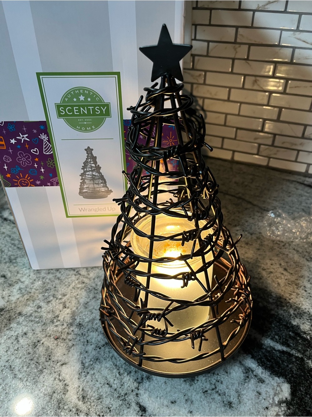 Scentsy Wrangled Up Barbed Wire Christmas Tree - Picture 2 of 13